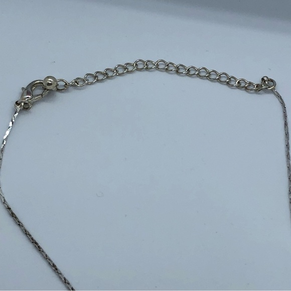 Silver Tone with Black Floral Design Fashion Jewellery Necklace - Picture 2 of 5